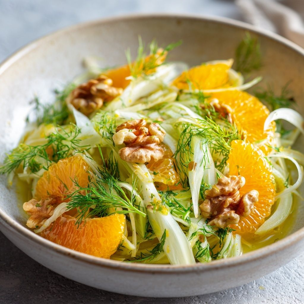 Ensalada crujiente de mandarina e hinojo (8 min)